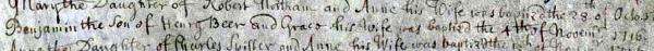 1716 Benjamin baptism