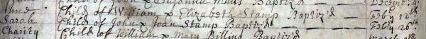1720 Anne Stamp baptism