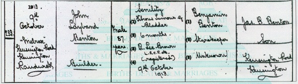 1913 death